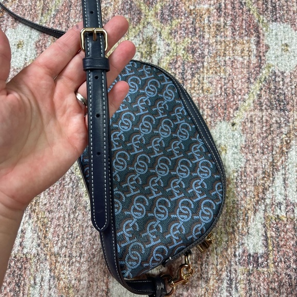 Coach Madi Crossbody Bag in Navy Blue Monogram - Picture 7 of 9